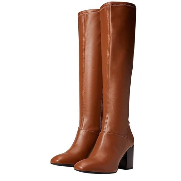 Franco Sarto Womens L-Tribute Knee High Boots US 8 M EU 38.5 Saddle Tan NIB - Picture 1 of 11